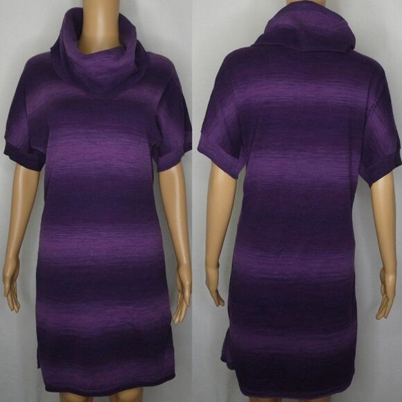Athleta Zuni Space Dye Sweater Dress Turtleneck Md - Picture 1 of 11